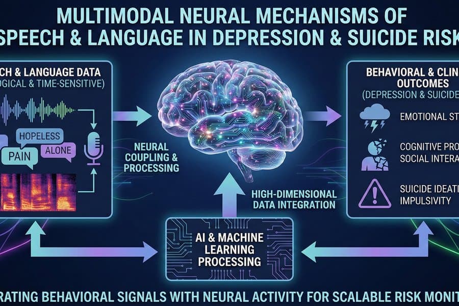 Behavior–Neural Coupling of Speech, Language, and Brain Signals in Depression and Suicide Risk